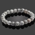 Pulsera de cuarzo de agata gris