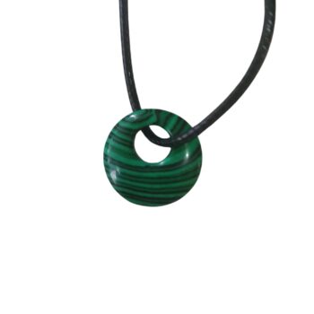 Dije en forma de dona de malaquita