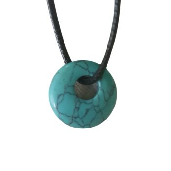 Dije en forma de dona de turquesa