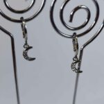 Aretes de formas plateado de lunas