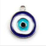 Dije de ojo turco azul con blanco
