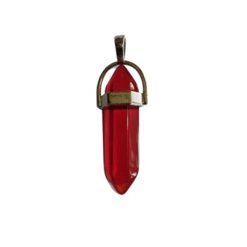 Péndulo de cristal rojo