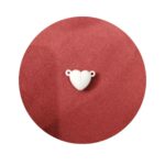 Dije de corazón de parejas magnético blanco