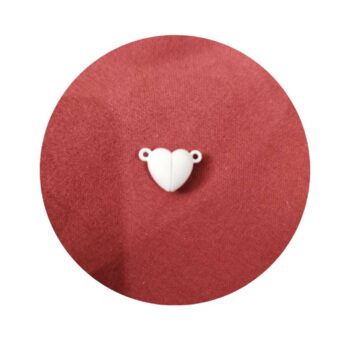 Dije de corazón de parejas magnético blanco