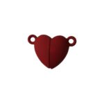 Dije de corazón de parejas magnético rojo