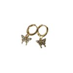 Aretes de formas dorada de mariposa