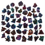 Stickers superherores fondo negro 100pcs