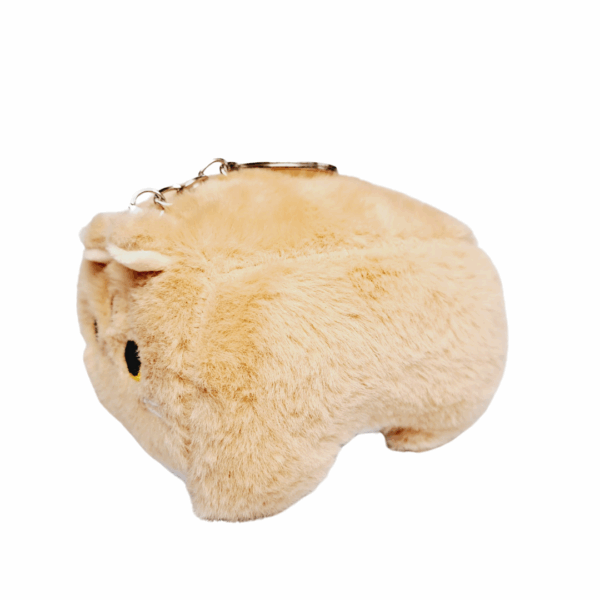 Llavero de peluche de gatito cuadrado café - Imagen 2