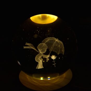 Lámpara de cristal del principito con sombrilla de 80mm